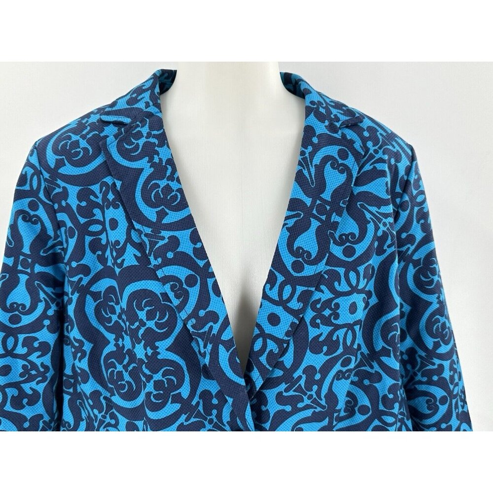 Talbots 16WP, 16W Petites Blue Patterned Women’s … - image 2